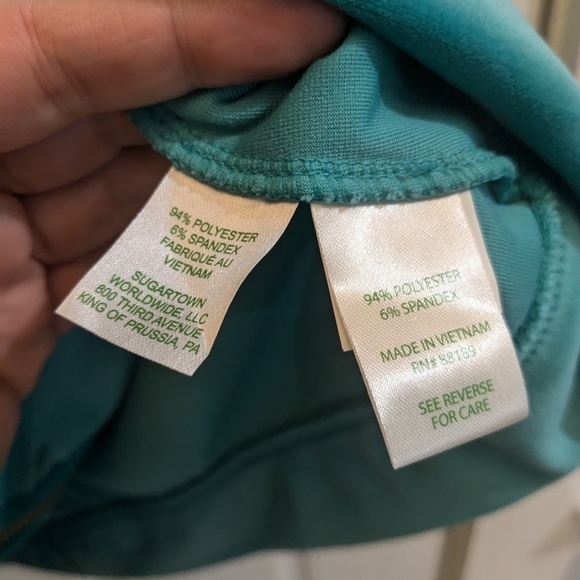 Lilly Pulitzer Teal Velour Jacket with Long Sleeves and Fitted Design - Picture 7 of 7